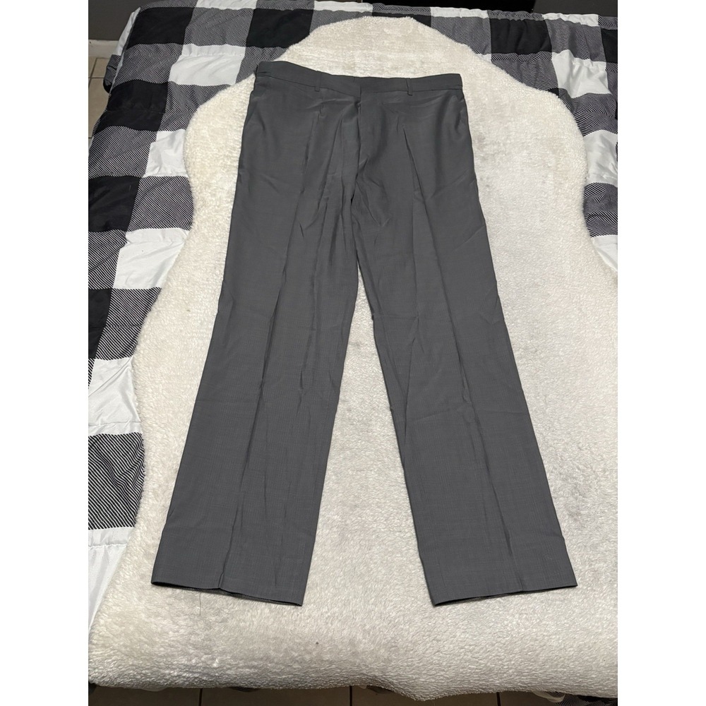 Boss Hugo Boss Men's Gray Straight Wool Dress Pants Size 36R 36x33